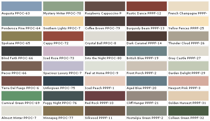 67 Popular Behr exterior color chart 