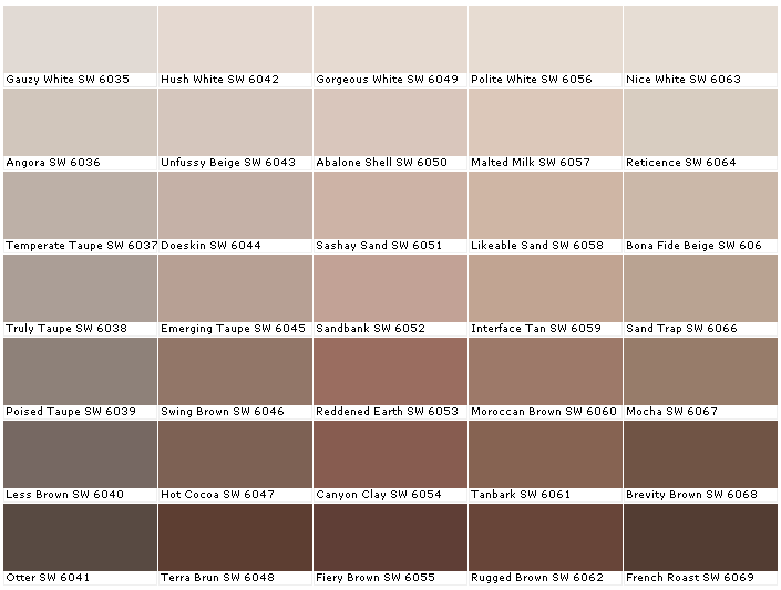 neutral color chart