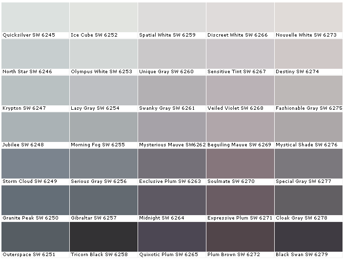 sherwin williams paint colors sw prices neutral gray chart jubilee krypton fog palette exterior serious storm paints plum morning gibraltar