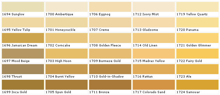 beige color chart